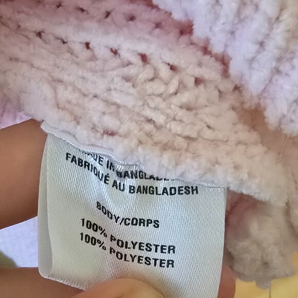 Pastel Pink Heart Motif Knit Sweater Pullover Soft Coquette Fairy Size L - Picture 9 of 10